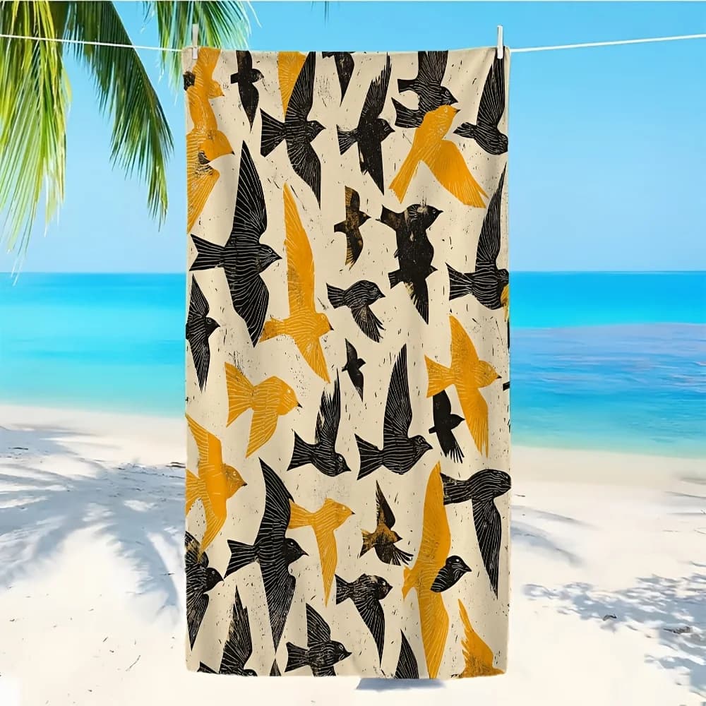 Grande Telo Mare Asciugatura Rapida in Microfibra Morbido Assorbente Leggero per Yoga Piscina Viaggi Stampa Squalo Regalo