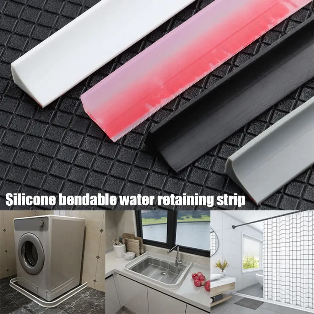 Dry and Wet Separation Flood Barrier Silicone Door Bottom Sealing Strip Self-Adhesive Water Retaining Strip Water Stopper
