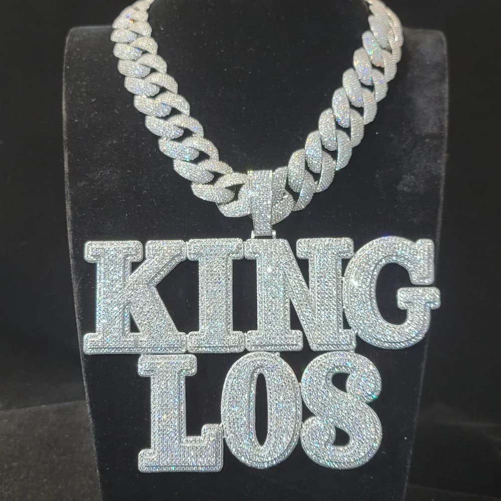 Customized Personalized Ice Chain Letter Necklace Custom Two Rows Name Pendant Fashion Hip Hop Jewelry Extra Large Font Gifts
