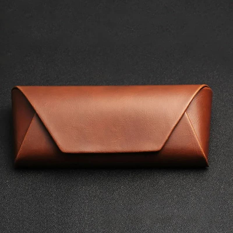 1PC Solid PU Leather Glasses Case Retro Crazy Horse Sunglasses Box Eyewear Storage Fashion Gift
