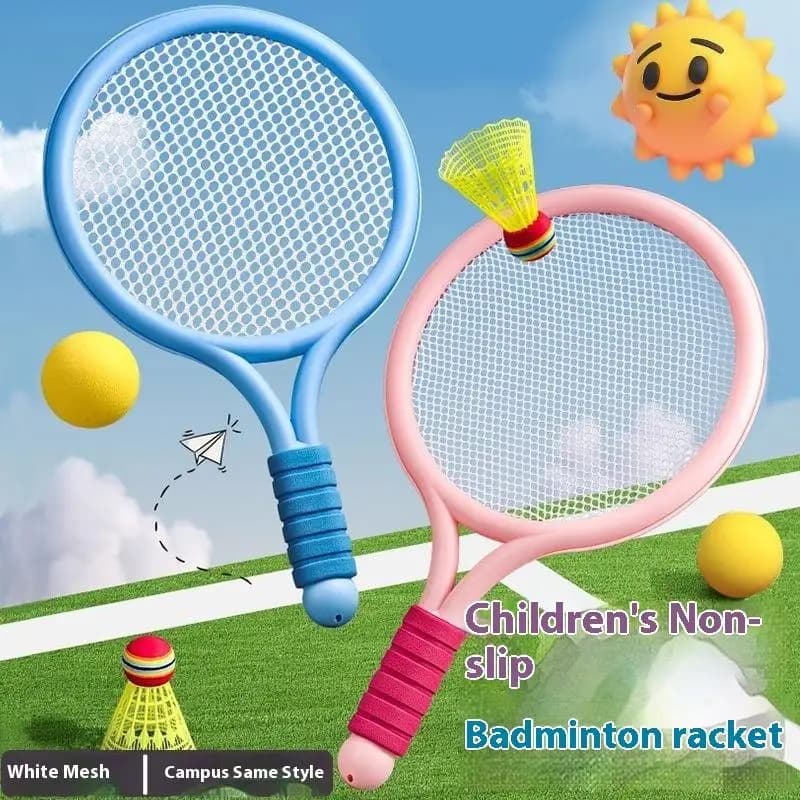 Nuovo Set di Racchette Leggere per Tennis e Badminton per Bambini, Kit Racchette per Bambini, Giocattoli Interattivi Genitore-Figlio