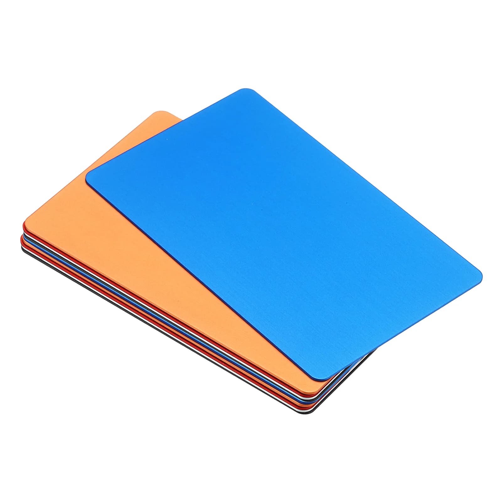 5/6/10 Pz 0.8mm Metal Business Cards Empty Business Card Laser Engraving Anodized Aluminum for DIY Gift Cards Multicolor