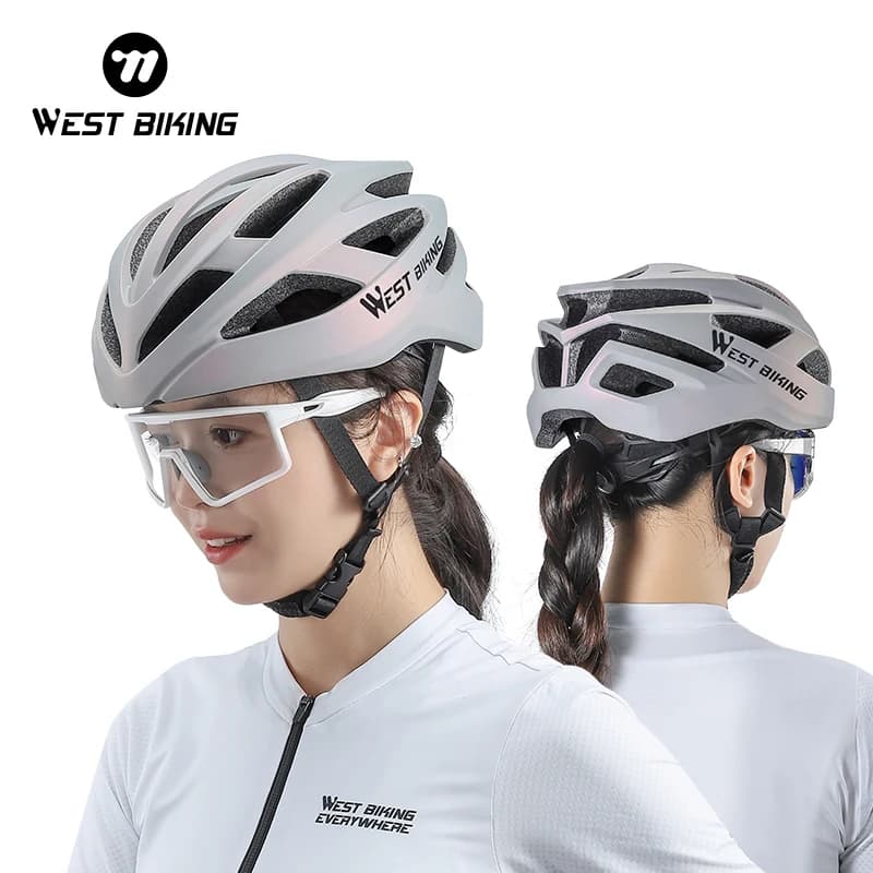 Women's Light Cycling Helmet Full Colored Bike Helmet 54-59 cm Adult Bike Safety Accessories