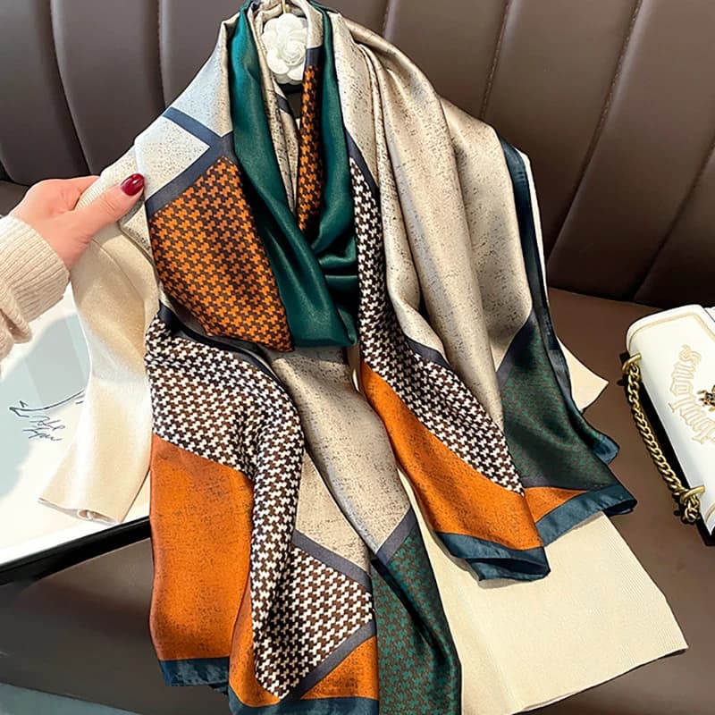 Spring Scarf Beach Scarf with soft shawl in polyester material with luxurious woman design