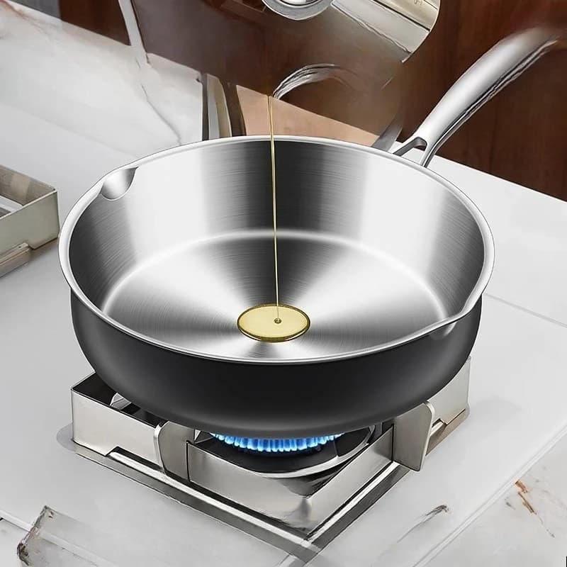 316L stainless steel pan, non-coated gas cooker for food use, specializing for domestic oil pan