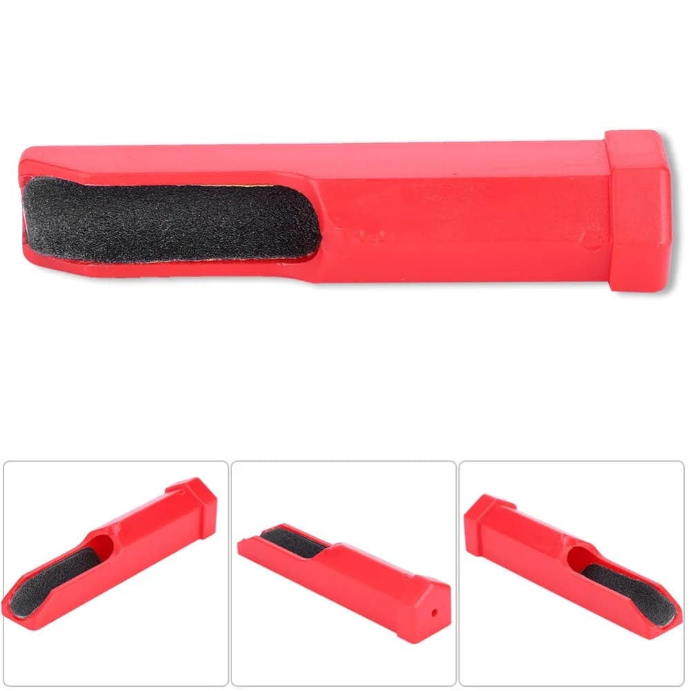 5PCS Double Sided Pool Cue Tip Shaper Outer Fine Sandpaper Inner Coarse Sandpaper Billiard Repair Tool Plastic Red Black