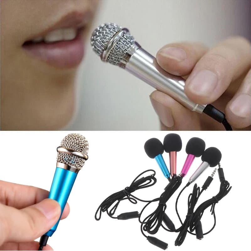 3.5 mm wired stereo studio microphone Ktv Karaoke Mini Microfon for mobile phones Laptop Computer desktop Mikrof