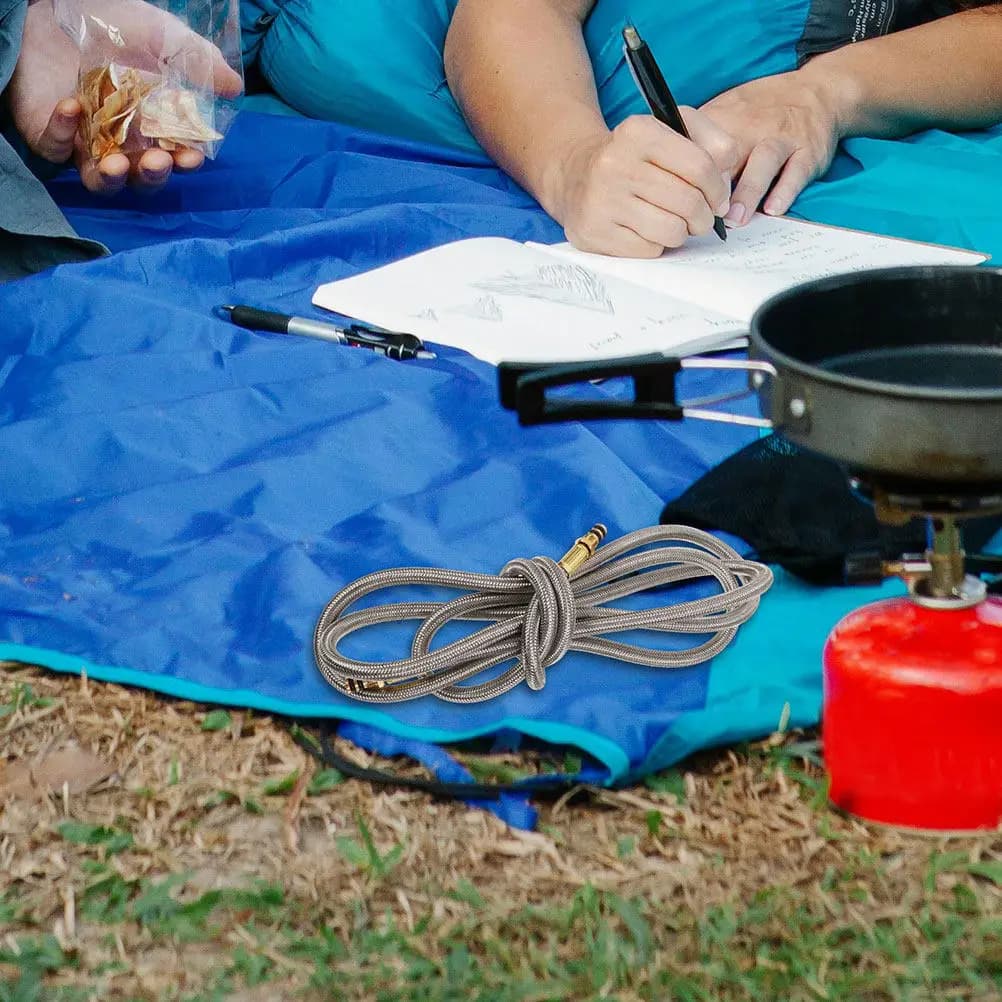 Stainless Steel Flexible Pipe for Propano Gas, Exterior Stove, Grid, Camping, Rubber Tube