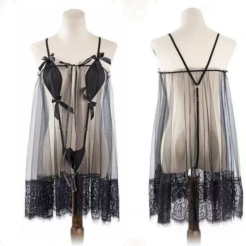 Lingerie sexy Porno Indumenti da notte per donne del sesso Babydoll Abito in pizzo trasparente Indumenti da notte Lingerie Abiti sessuali Taglie forti