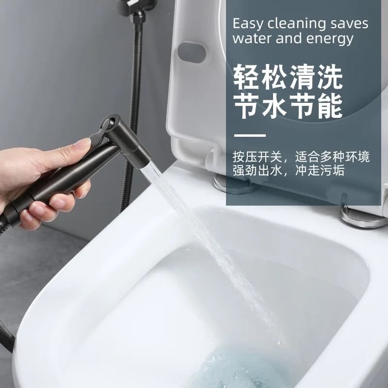 White Gray Brushed Gold 304 Stainless Steel Single Cold Water Toilet Bidet Sprayer Wall Mounted Ladies Cleaner