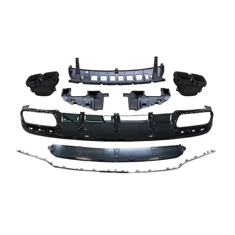 Accessori auto Aggiornamento al kit corpo spoiler diffusore stile S63 labbro posteriore per vetro S W217 C217