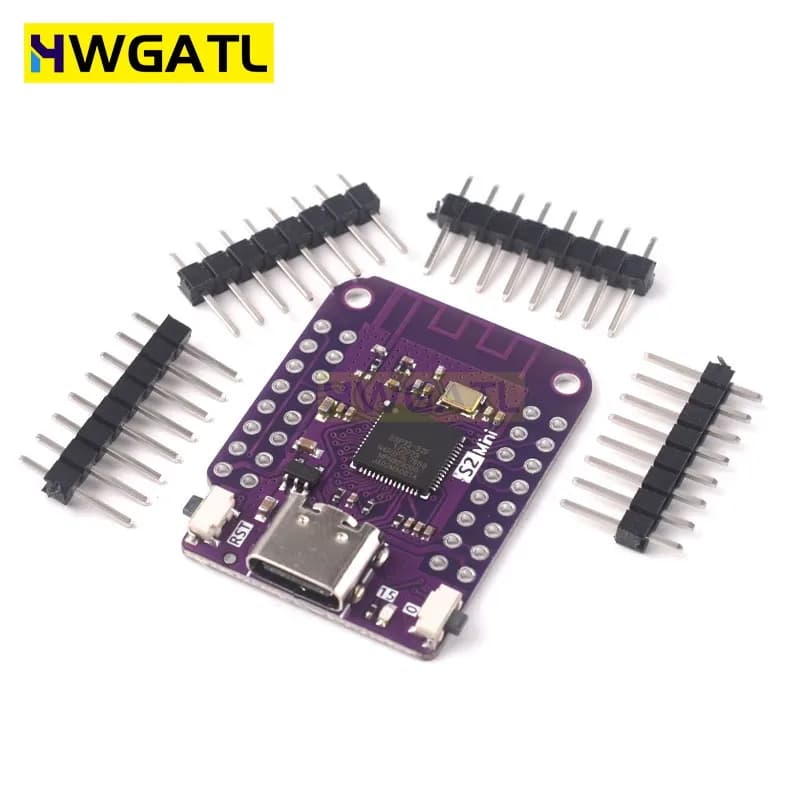 HWGATL ESP32 S2 Mini V1.0.0 WIFI IOT Board 4MB Flash 2MB PSRAM MicroPython Arduino Compatible LOLIN ESP32-S2FN4R2