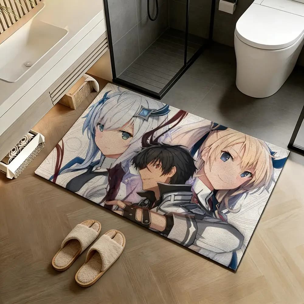 Tappetino da bagno in diatomite, tappetino assorbente antiscivolo ad asciugatura rapida, tappetino lavabile per la casa T-Misfit of Demon King Academy