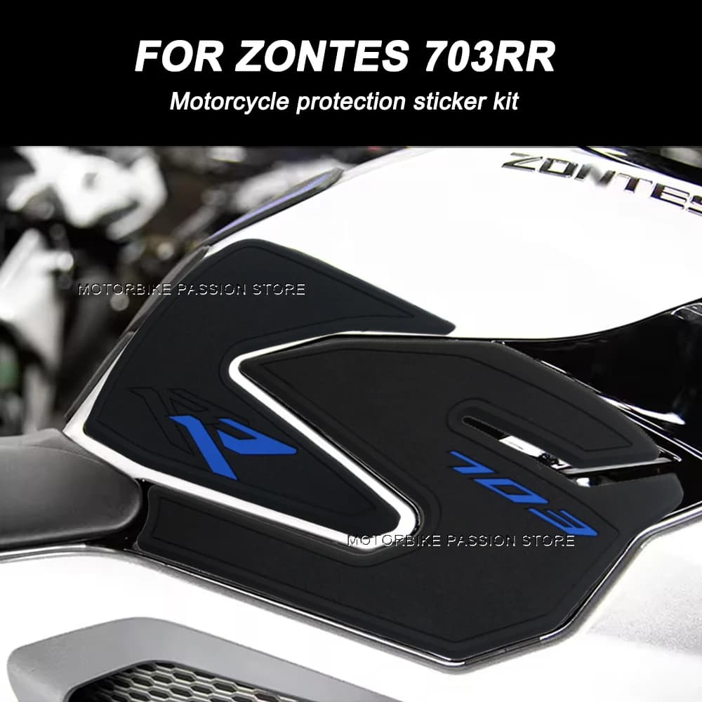 Fuel Tank Pad For ZONTES 703RR 703-RR Motorcycle Tank Grips and Rubber Knee Grip Decals for RR 703 Accessorie