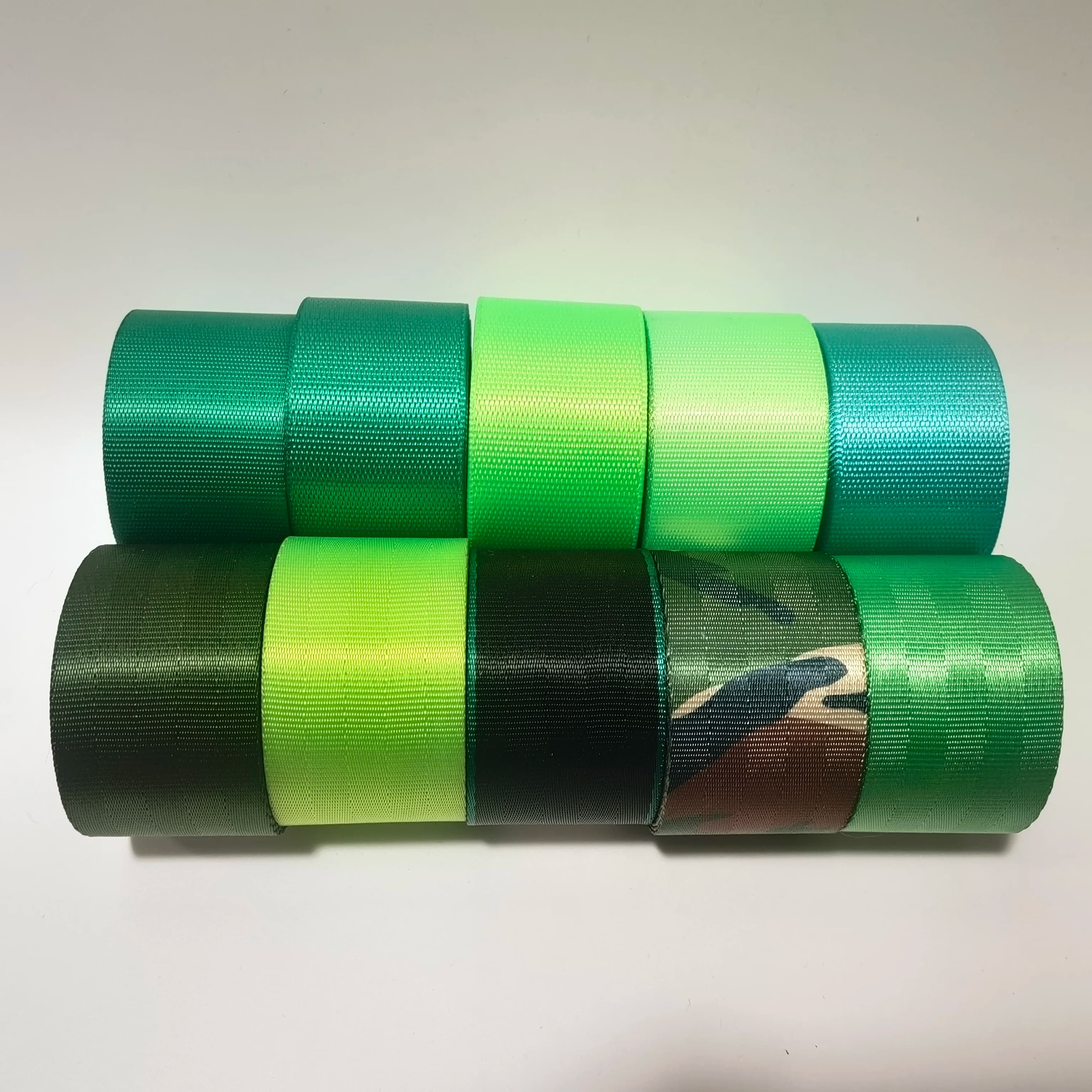 Green Series Car Seat Belts Webbing Truck Racing Car Modification Color Modification High-Strength Polyester Webbing