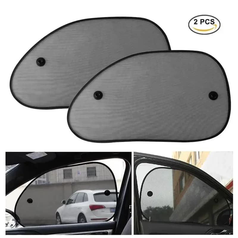 2 pezzi parasole per finestrino per auto per bambini per finestrini laterali parasole abbagliamento protezione per la privacy protezione UV copertura parasole per auto in rete