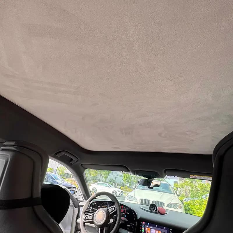 Static Parasol for Porsche Taycan, UV Protection for Roof Openable, Cover Roof with Electrostatic Adhesion, Thermal Insulating Panel
