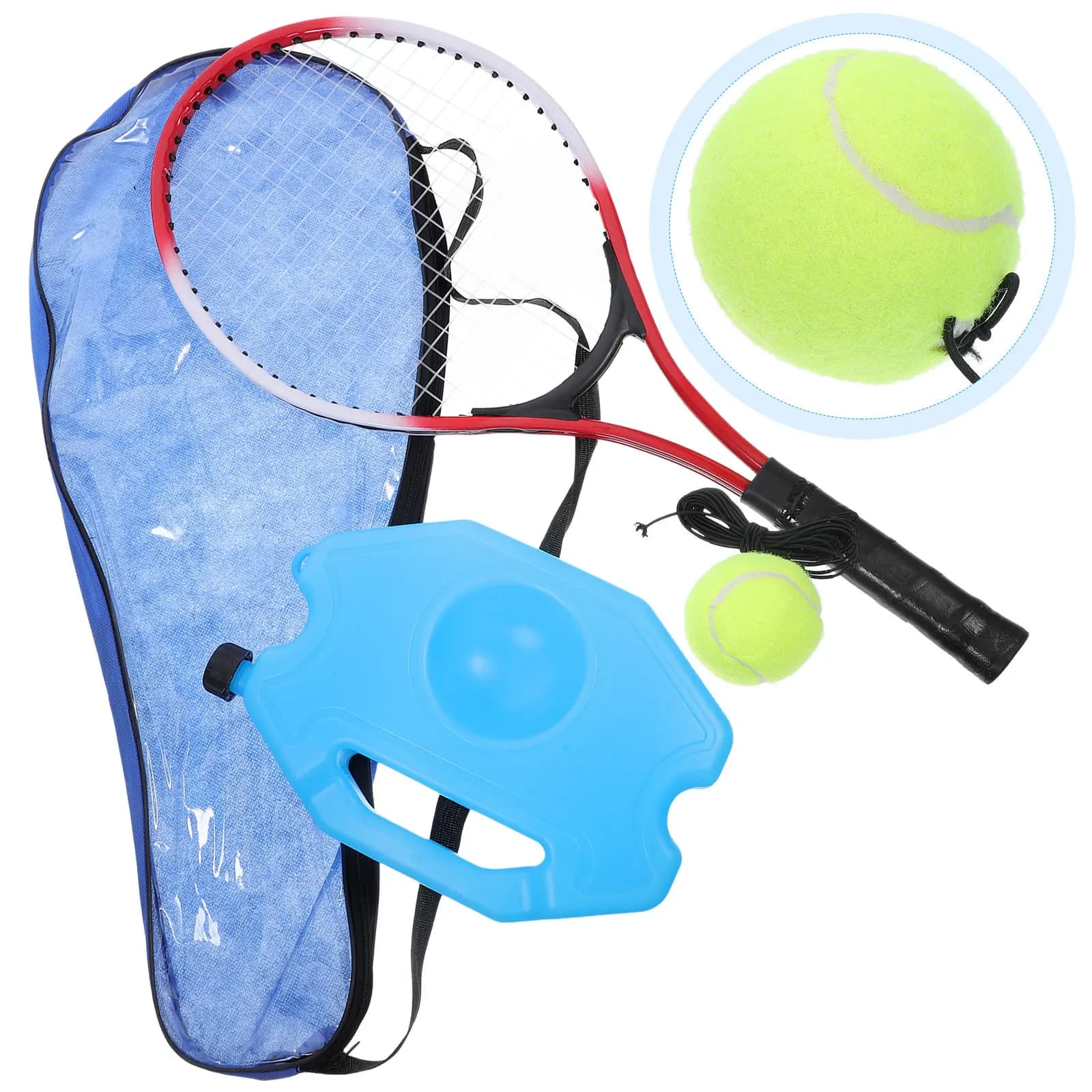 Tennis Trainer Rebound Ball Set with Elastic String Practice Kit for Kids Beginners Indoor Outdoor