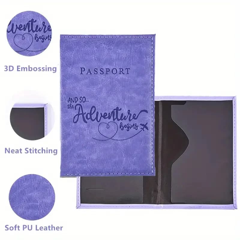 Custodia per passaporto con stampa a cuore in pelle PU porta carte di credito portafoglio moda accessori da viaggio per volo per donna o uomo