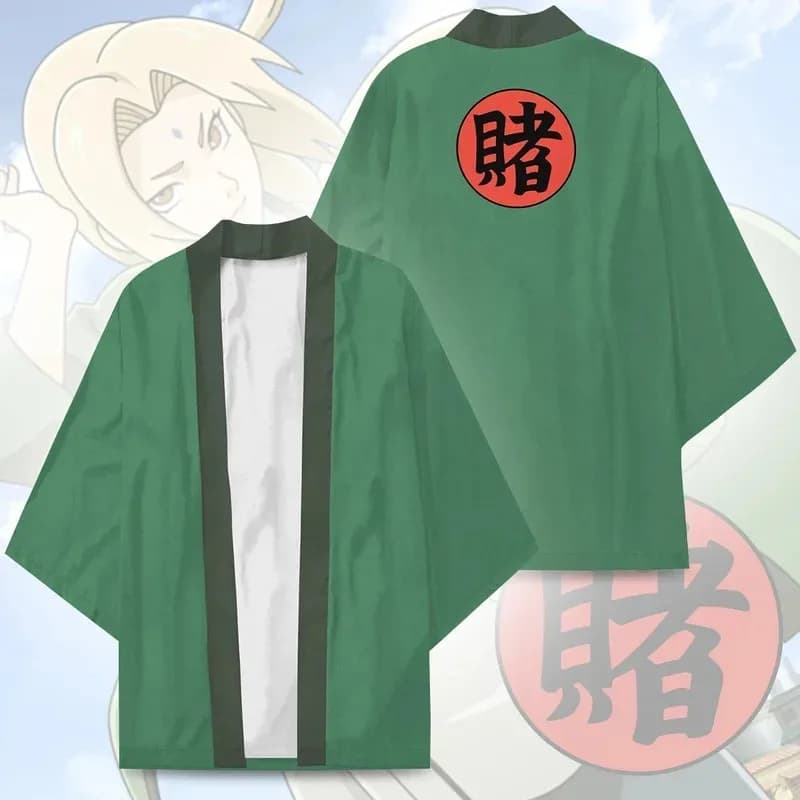 New Anime Konoha Hokage Tsunade Kimono Costumes Cosplay Haori Mantle Cardigan Jacket Adult Kids Coat Bathrobe Pigiama Yukata