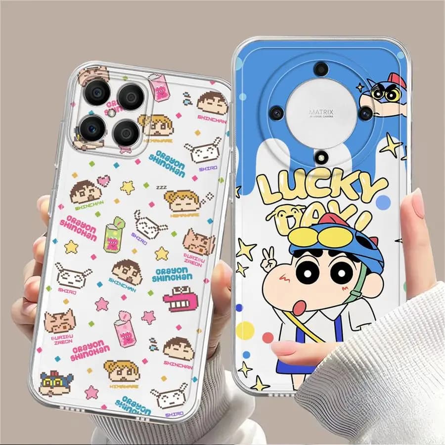 Custodia morbida per telefono Cra-yons Shin-chans per Honor 90 Lite X9b X8a X8 X9a X7b X8b