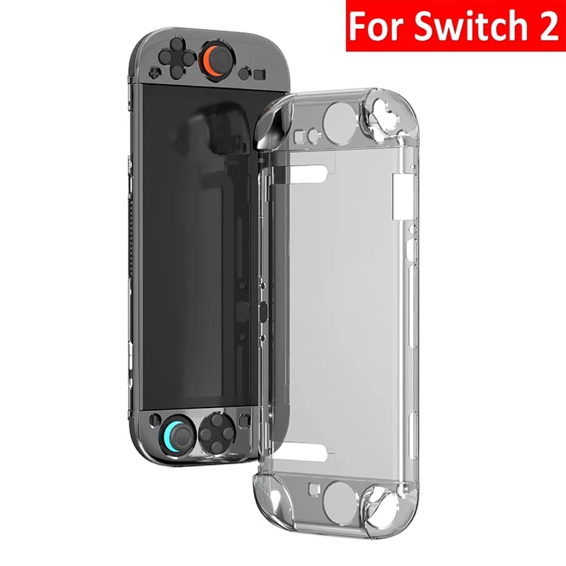 Per Switch 2 Custodia protettiva per console di gioco portatile Custodia protettiva antiurto trasparente con guscio protettivo in cristallo compatibile