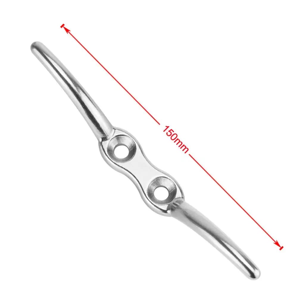 Precision 316 Stainless Steel Rope Cleat Durable Boat Mooring Hook Nautical Dock Hardware for Marine Equipment