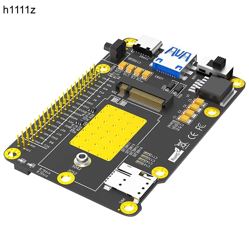 3G/4G/5G Base HAT M.2 B Key to USB3.0 expansion card with support Slot SIM Raspberry Pi 4 for RM500Q RM500U GM800 SIM8200 module