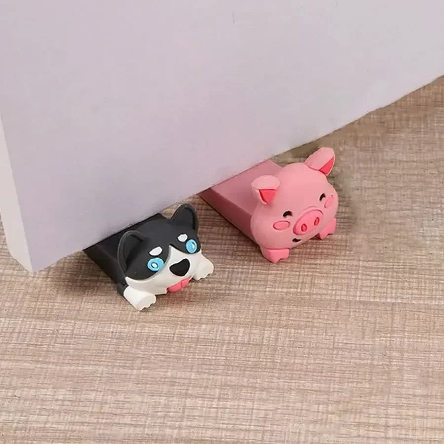 1/2/3pcs Animals Door Stop Silicone Reusable Shock Absorbed Block Door Stopper Handle Stopper Home Door Anti-collision Stopper