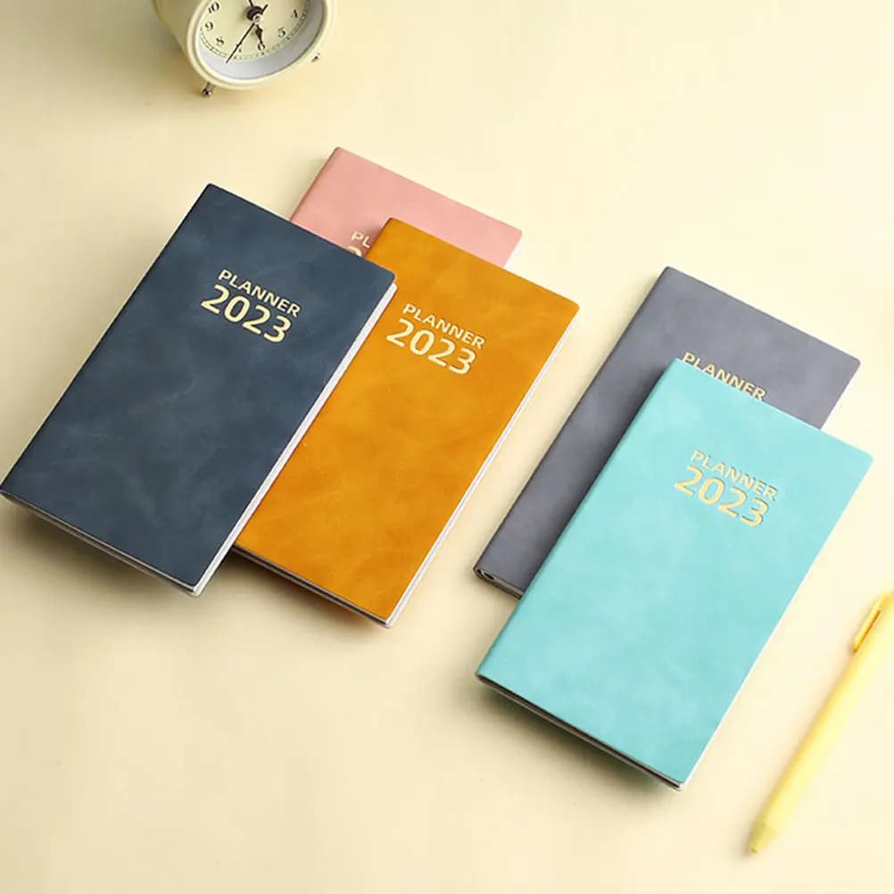 Blocco note per agenda 2023, design classico e minimalista, per uso quotidiano in ufficio, diario accademico, quaderno per la gestione del tempo, blocco per appunti portatile