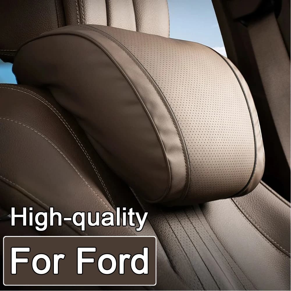 Poggiatesta per auto cuscino per collo auto in pelle di fascia alta supporto lombare per Ford 2 3 4 Edge Fusion Mustang Explorer Ecosport MK5 F150