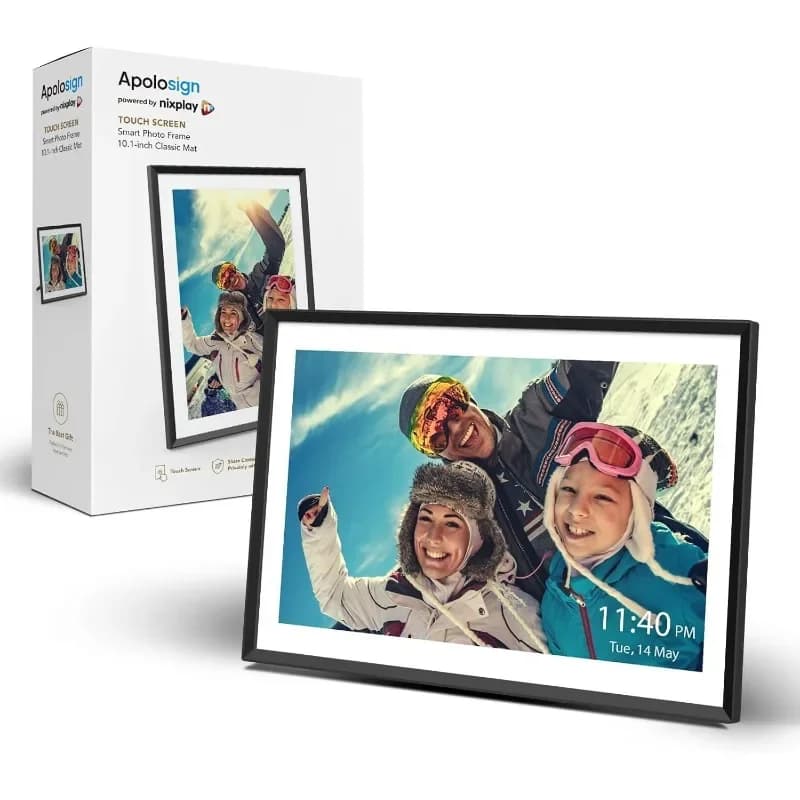 Portafoto digitale da 10,1" di Nixplay, condividi foto/video tramite app Nixplay, cornice per foto digitale WiFi da 32 GB