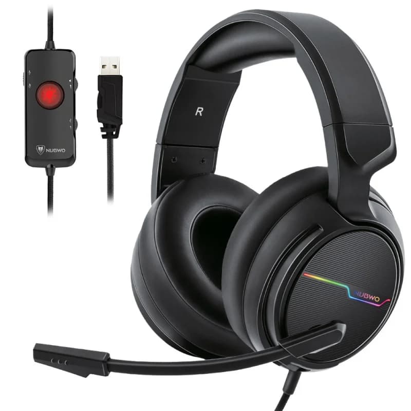 NUBWO N18 Headphones for Gaming PUBG, Over-Ear Headphones for Computers with Low Powerful