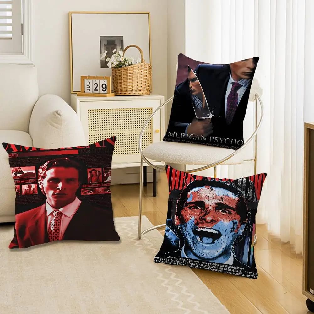 Movie A-American Psycho Cushion Cover Polyester Sofa Cushions Decorative Throw Pillows Home Decoration Pillowcover