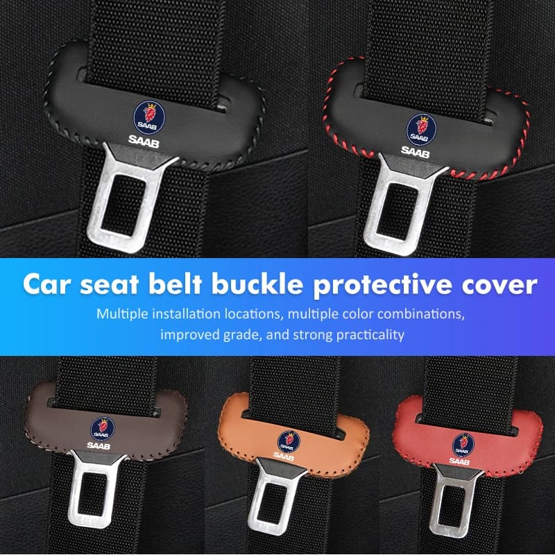Universale Auto Cintura di Sicurezza Fibbia Clip di Protezione Anti-Graffio Copertura Per SAAB 9-4X 9-7X 9-3 9-5 9-2X 9-X 9000 900 600 99 97