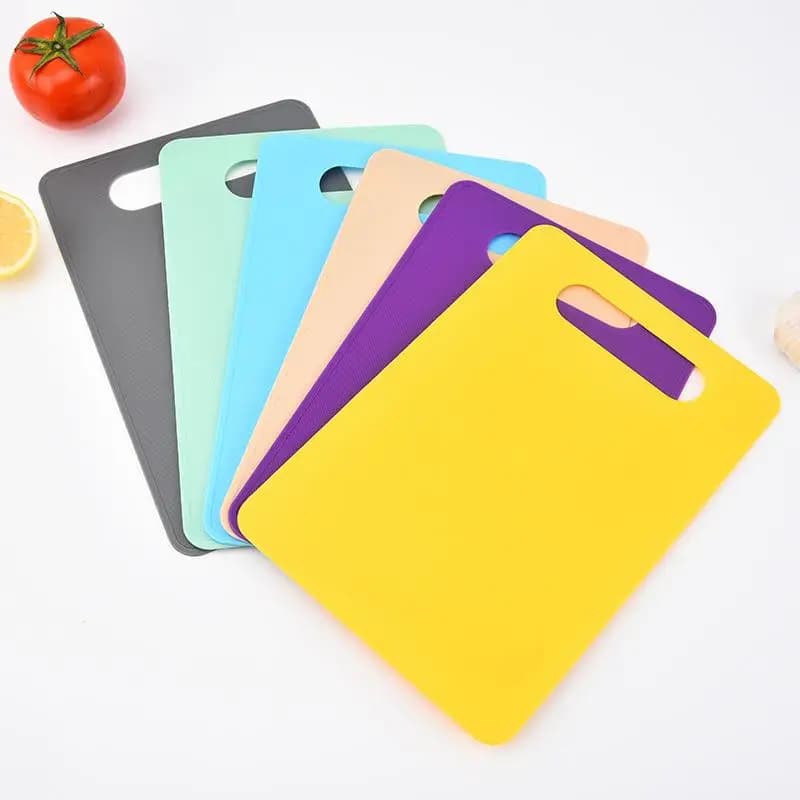 Tagliere in Silicone e Plastica a Doppio Lato, Moderno e Semplice, Rettangolare, Utensile da Cucina per Uso Domestico e Commerciale