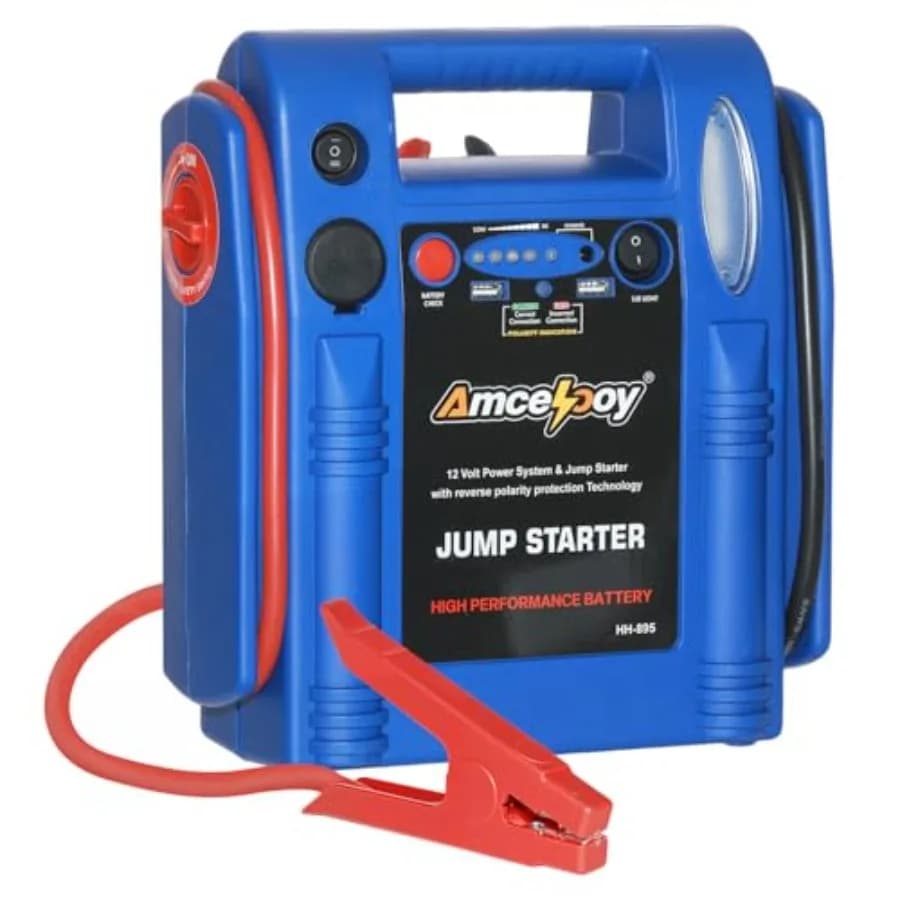 Avviatore di Emergenza per Auto 2000 Peak Amp, Booster 12V per Motori Benzina fino a 8.0L e Diesel fino a 8.0L, Avviatore Portatile con Luce LED