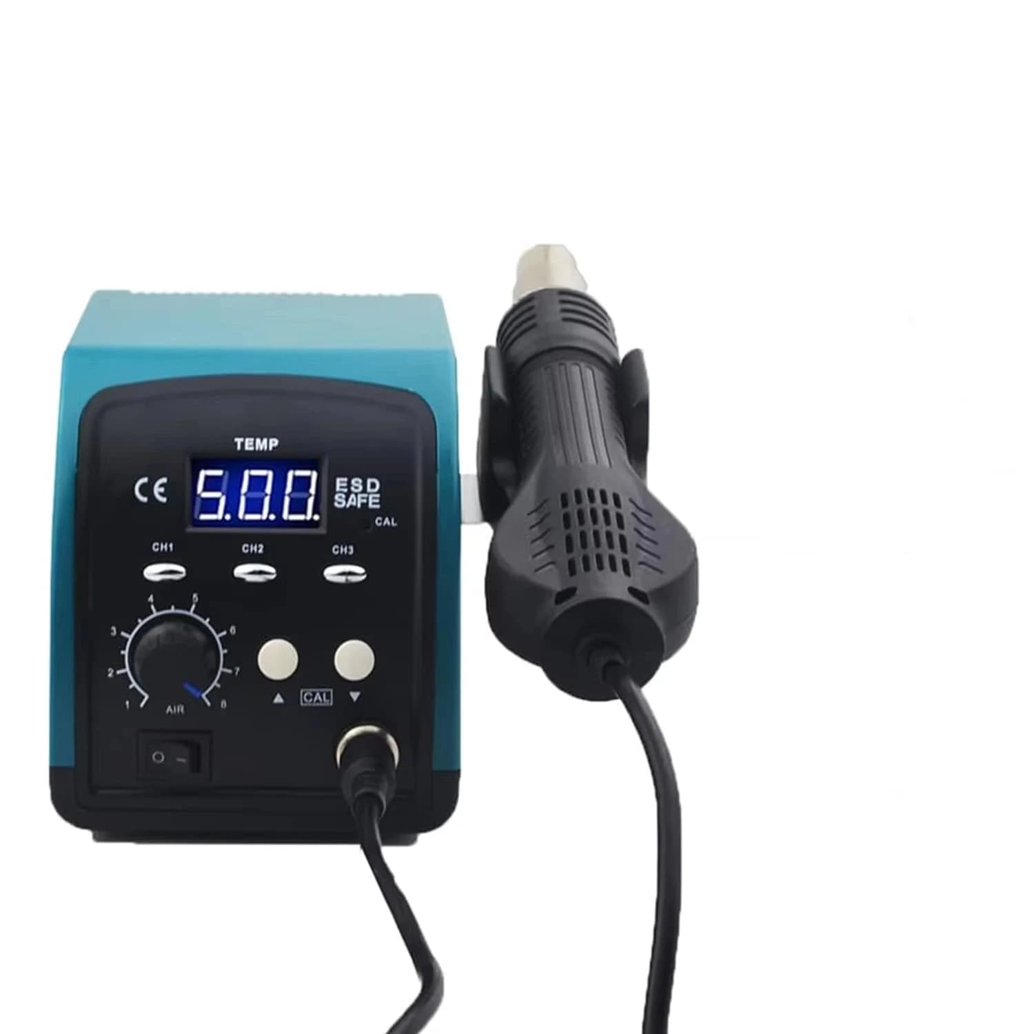 Custodia in ABS di sicurezza SL-858D per pistola ad aria calda da 750 W, riscaldamento rapido, stazione dissaldante ad aria calda con display LCD