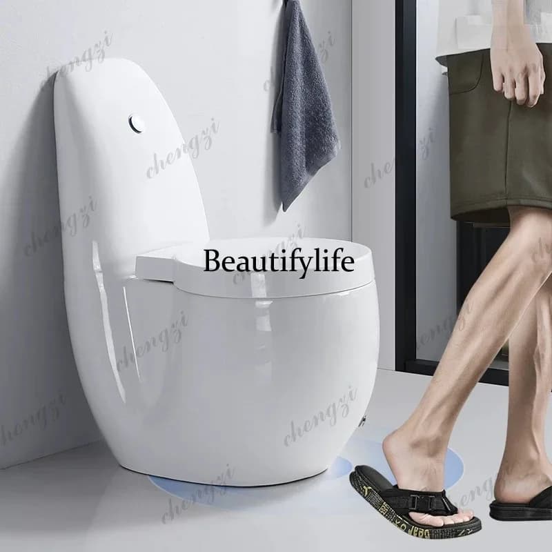 A74Small apartment household personalized creativity, toilet, silent large-diameter flush toilet