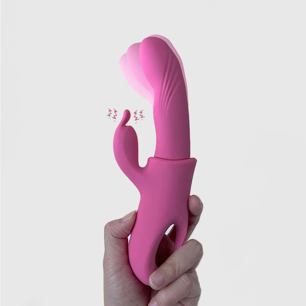 G-Spot Finger Stroking Rabbit Vibrator with Heating Function Pleasure Sex Toy for Women Penetration Clitorial Orgasm Toy Toy