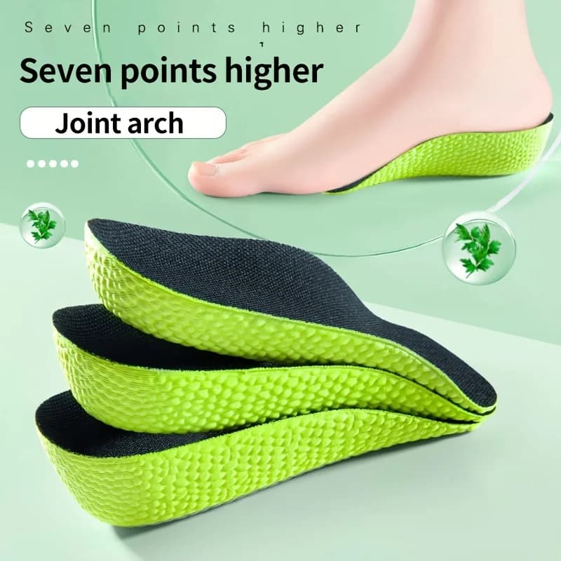 Solette Invisibili con Supporto per Arco Plantare Alto, Aumento Altezza, Mezze Solette Ammortizzanti, Inserti per Scarpe, Rialzi per Tallone in Memory Foam per Uomo e Donna
