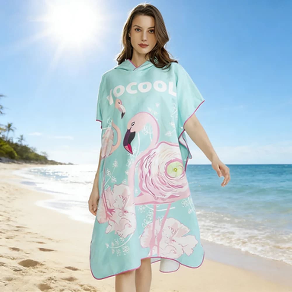 Bathrobe with Rapid Drying Hood for Adults, Beach Towel Absorbent, Comfortable Accessory for Swimming and Diving
