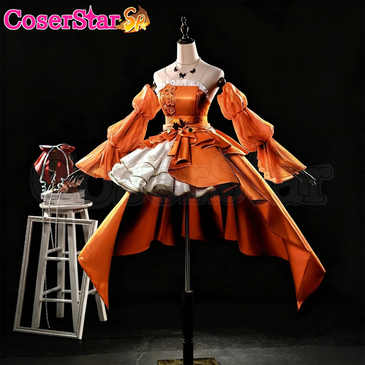 CoserStar-SR Genshin Impact Yoimiya Costume Cosplay, Abito per Carnevale, Halloween, Anime, Giochi, Comic, Uniforme per Giochi di Ruolo, Accessorio