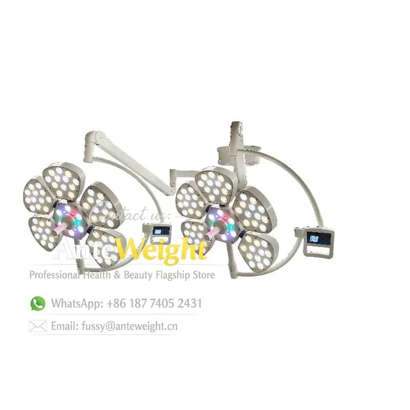 LED Surgery Lamp Without Shadow for Hospitals, 5 Pet Electric Portable, Upright Mounted, Adjustable