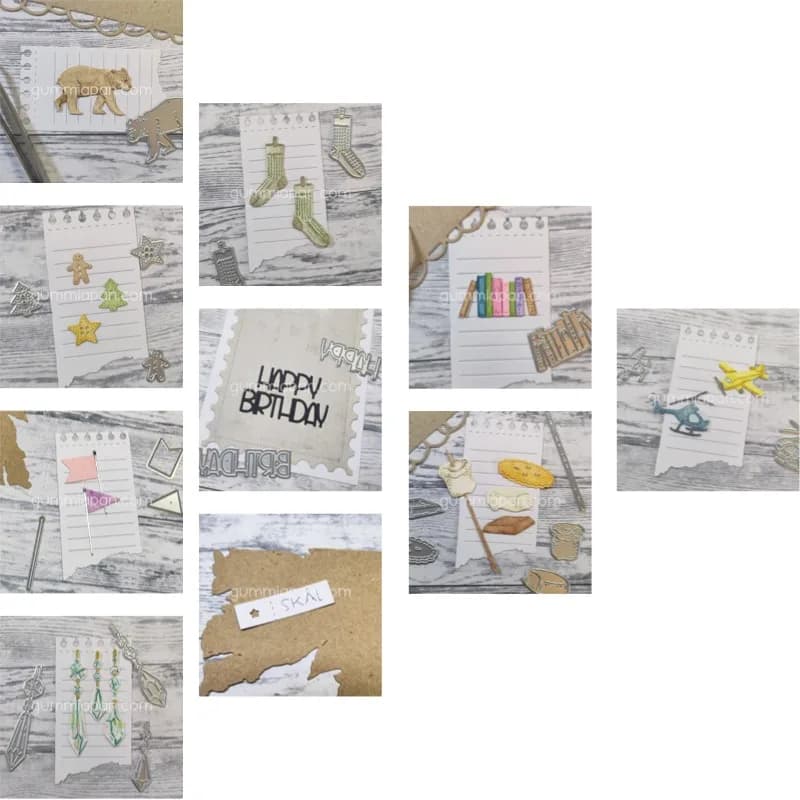 Many Books Cookies and Chocolates Metal Cutting Dies Slimline Essentials Scrap Booking Card Stencil Cut Die for DIY Handmade