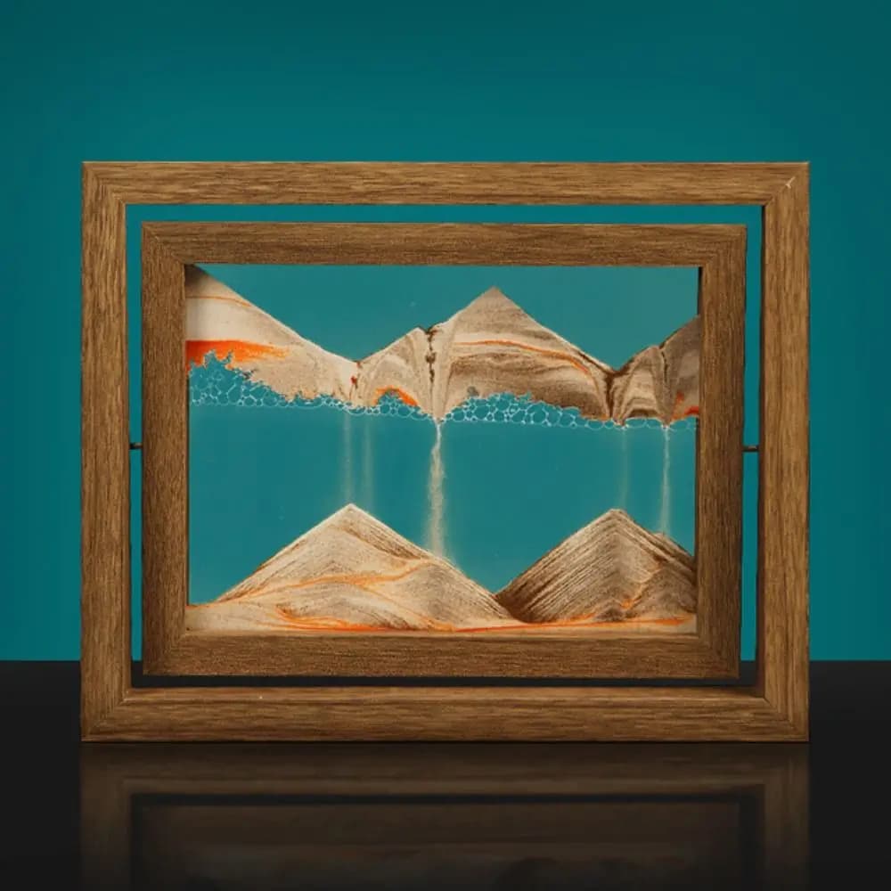 Increases Patience 3D Hourglass Home Decor Sand Landscape Moving Sand Art Quicksand Painting Hourglass Desktop Ornament