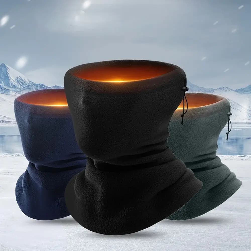 Maschera termica calda per moto in peluche Cerchio avvolgente Passamontagna antivento Scaldacollo Sciarpa con snood in pile Sciarpa da sci