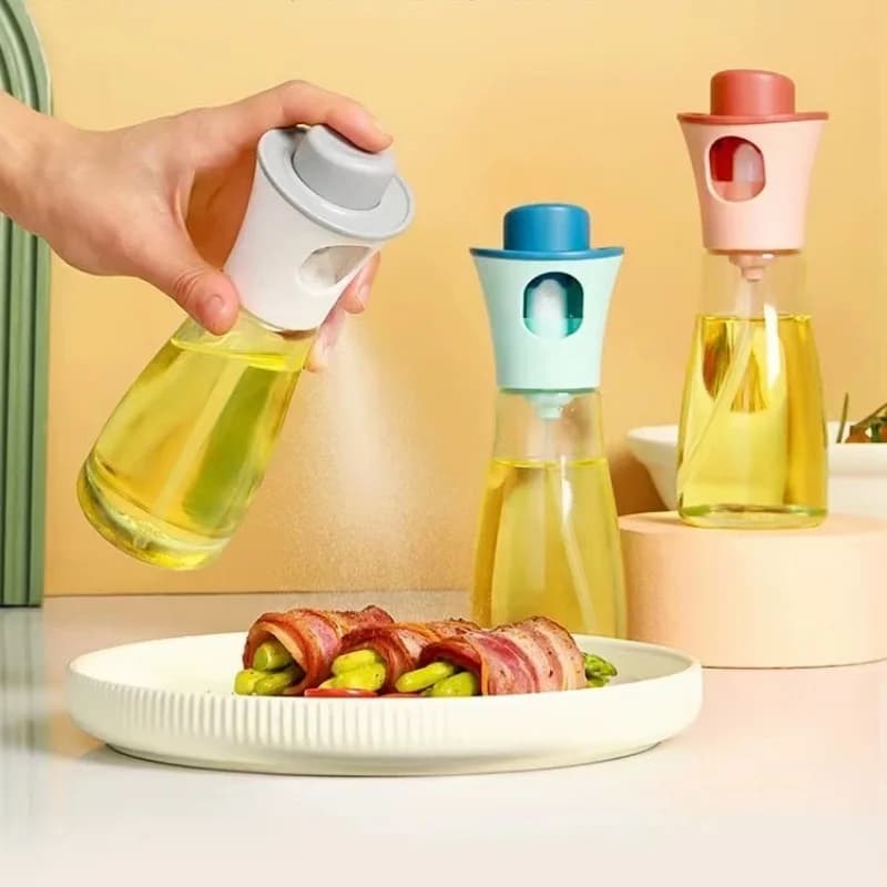 Set da cucina Dispenser di olio Nebbia Olio d'oliva domestico Spray di vetro Spruzzatore di olio da cucina Oliatore a pressione d'aria che riduce il grasso