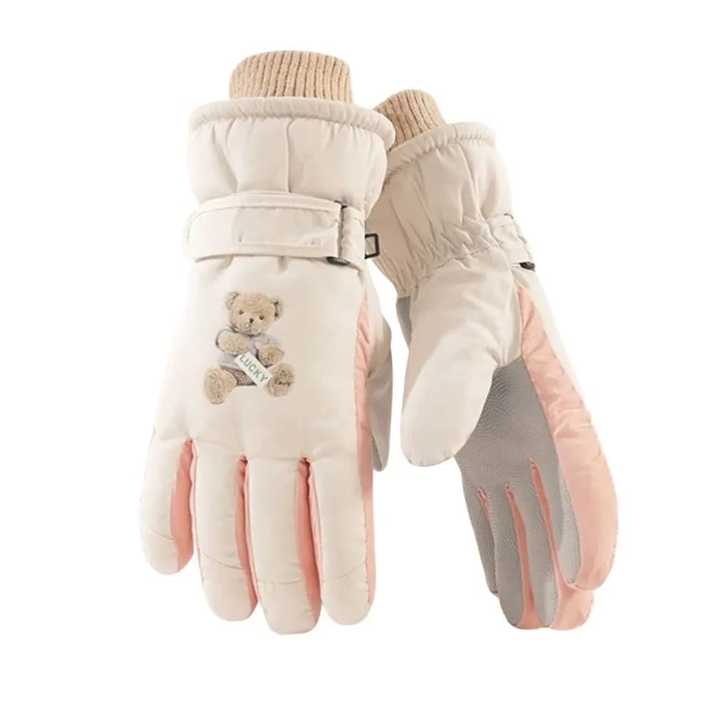 Warm Winter Skiing Gloves Touch Screen Non-slip Cycling Gloves Waterproof Thickened Thickened Thermal Gloves for Women