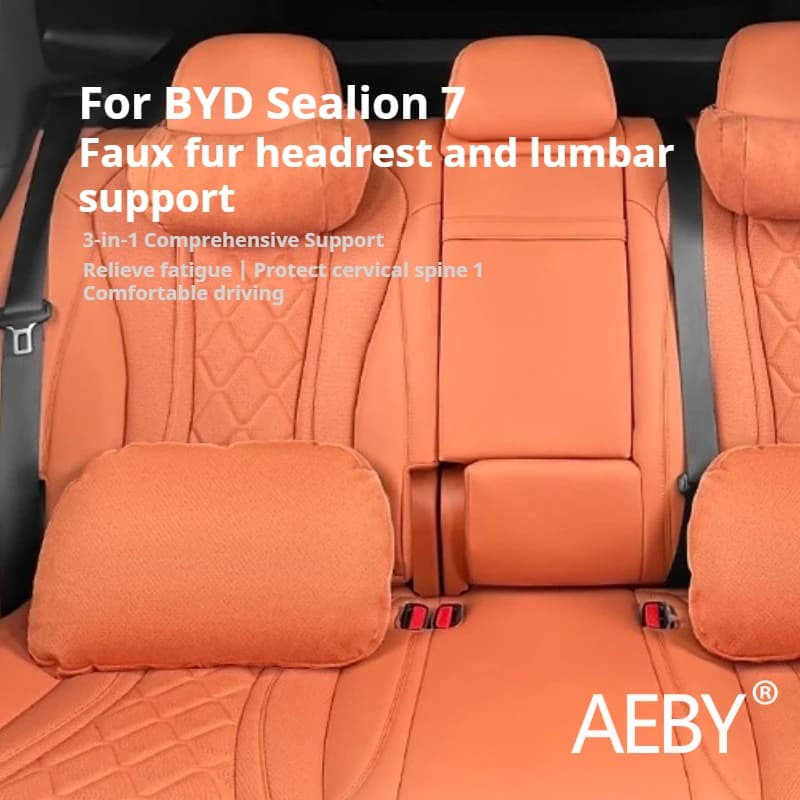 AEBY Per BYD Sealion 7 2024 Poggiatesta ergonomico e cuscino lombare Comfort Set di accessori per interni auto Comfort antidolorifico